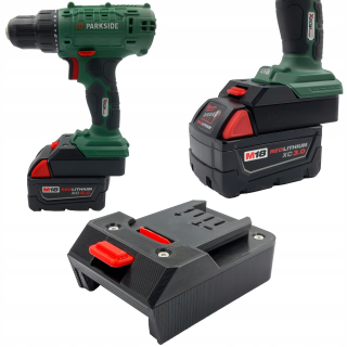 Adaptér pre elektrické náradie - Adaptér Milwaukee 18V pre batériu X20V Parkside X20V