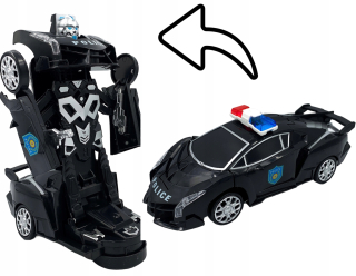Rozpravkové auto - Rozsvieti sa transformácia auta robota a policajného auta