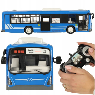 RC auto - Diaľkovo ovládaný autobus s modrými dverami