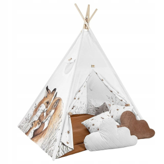 TIPI Detský stan s vankúšikmi - FOX BABYSTEPS