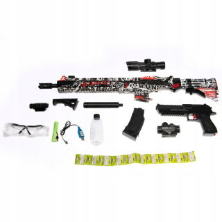 BB pištoľ GEL BULLET GUN 2V1 LASER sada