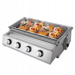 BBQ Propánový plynový gril, nerezový záhradný gril.