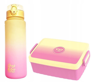 Desiatové boxy - Coolpack Stručný gradient 600 ml fľaša na vodu a raňajky