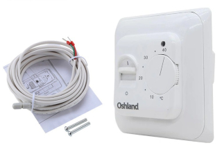 BIELY TERMOSTAT PRE PODLAHOVÉ VYKUROVACIE ROHOŽE VYHRIEVACIE FÓLIE do 16A 3,6kW