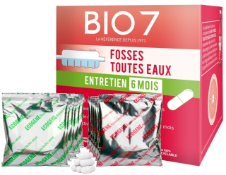 BIO7 1 KG BIO 7 ENTRETIEN FOSSES TOUCHES EAUX 6 MOIS 1 KG ECOGENE BAKTERIE