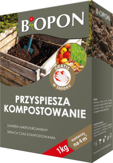 BIOPON Urýchľuje kompostovanie Pomocná príprava 1 kg kompostu