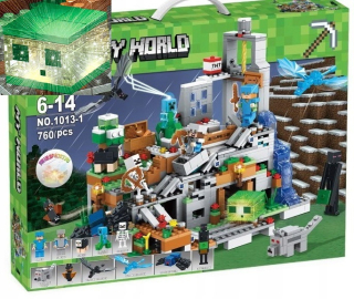 Minecraft Blocks Mountain Cave 760ks LED DARČEK