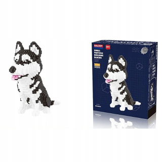 SADA BLOKOV Psík Model PES HUSKY SIBERIAN MALAMUT 1900 kusov PES