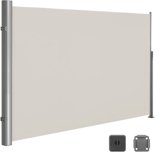 Výsuvná bočná markíza 160 × 350 cm, béžová