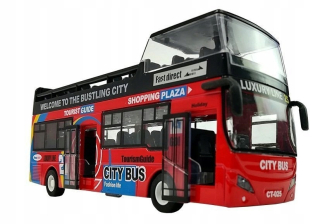 Poschodový mestský autobus SVETLÁ ZVUKY Kovové