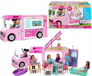 Barbie Kamper House+ bazén pre bábiky 3in1 GHL93