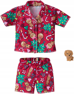 Vianočný outfit Barbie so súpravou psíka, 3 ks.