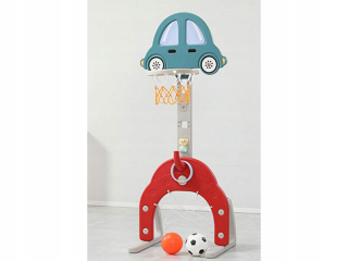 Basketbalový kôš, červený, 4v1, 53 x 47 x 105-165 cm