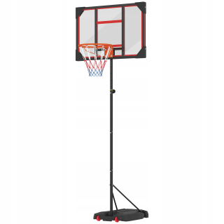 Detský basketbalový kôš, nastaviteľná výška, červený