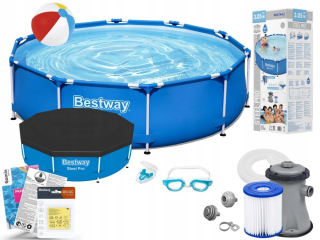 Bazén Bestway s kruhovým rámom 305 x 395 cm