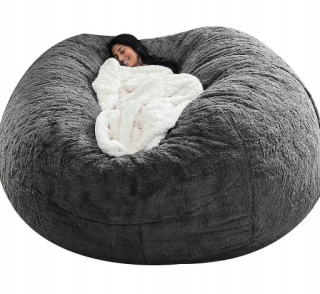 Záhradná závesná stolička - Bean Bag Poťah na stoličku, mäkká, nadýchaná kožušina, prenosná
