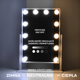 LED zrkadlo Zrkadlá na make-up Hollywood 300x410 mm