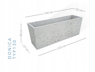 PASOŃ kvetináč 130 cm x 32 x 40 cm betón