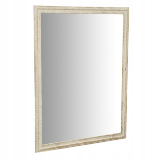 Biscottini obdĺžnikové nástenné zrkadlo starožitné biele prevedenie 90x4x120cm