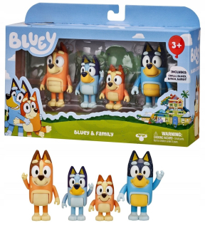 Figúrka - Bluey Blue Figurka sada 4 bingo