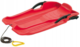 TULIMI plastové boby s brzdou, 80x40x11,5 cm, nosnosť 50kg, červená