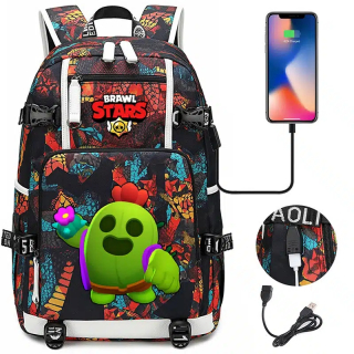Batoh Brawl Stars Default Spike s USB nabíjaním. Veľká kapacita