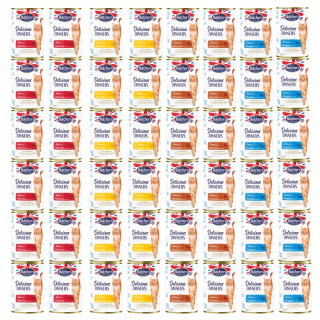 Mäsiarska mokra karma dla kota Delicious Dinners mix 48x400g