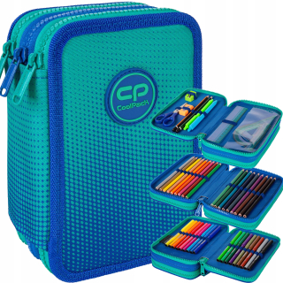 Peračník - Coolpack ceruzka puzdra trojnásobné vybavenie Gradient Blu