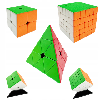 MoYu CUBE Sada 2x2 5x5 kociek PROFESSIONAL Pyramid + stojany