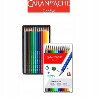 Caran d'Ache akvarelové ceruzky 12 ks.