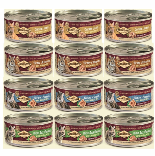 Carnilove Cat mokré krmivo pre mačky MIX 4 príchute 12 x 100g