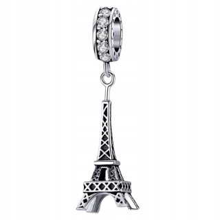 Charms Eiffel Tower Silver 925 visiace s kubickými zirkónmi