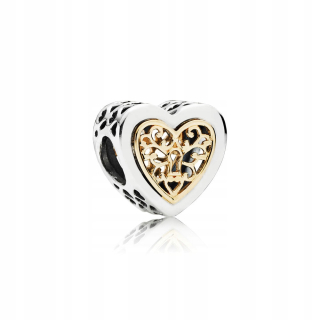 Charms Pandora - Prelamovaný srdcový zámok 791740