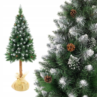 Vianočný stromček - Pine vianočné stromčeky na diamantovom kufri s kukámi 160 cm