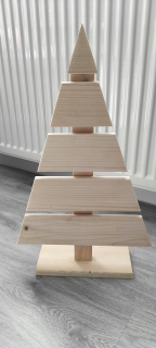 Vianočná postavička -  Drevený vianočný stromček 60 cm