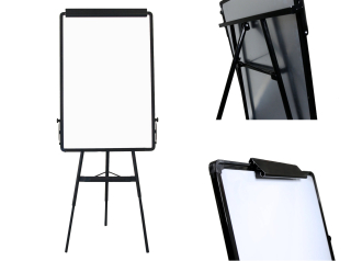 Čierny stojan FLIPCHART, magnetická tabuľa 60x90