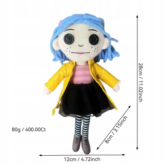 Plyšová plyšová bábika Coraline Squid Kreslená figúrka mäkký vankúšik Cute Colle