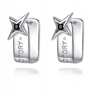 Pánske hip-hopové náušnice Creative Star, S925 Silver