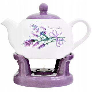 Džbán - Kanvica 1L Džbán s ohrievačom Čajová kanvica Lavender