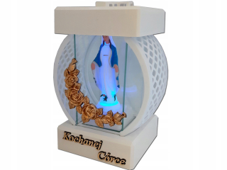BABIČKA BABKA BABKA VEĽKÁ LAMPIÓNA KRUH RTN HLADKÝ ČIERNA + LED POSTAVIČKA