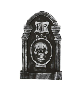 RIP náhrobok s halloweenskou lebkou 50x30 cm