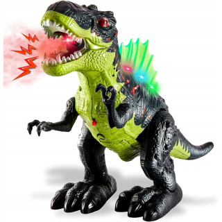 VEĽKÝ DINOSAUR T-REX ŽIARI, REČI, CHODÍ, DYCHÁ PARA, INTERAKTÍVNA POSTAVIČKA