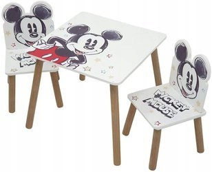 Detský stôl a stoličky - Disney Mouse Mickey Table Tabuľka 2 stoličky Deti