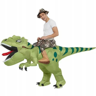 Detský unisex kostým - Nafukovací dinosaurus t -rex kostým pre dospelých