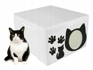 Odpočivadlo pre mačky - Dom Buda Budka Cat Lair na zimu