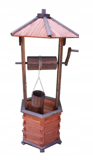 Drevená záhradná studňa, 135 cm