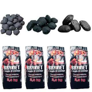 BRIKETY NA DREVNÉ UHLIE 10 KG GRIL (4 x 2,5 KG)