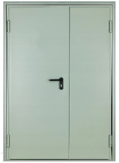 Exteriérové dvere - Dvojité kovové oceľové dvere 150x200