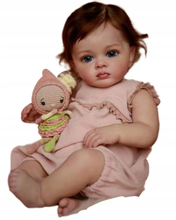 Reborn bábika - VEĽKÁ REBORN BÁBIKA 60CM AKO ŽIVÉ DIEVČATKO plyšová