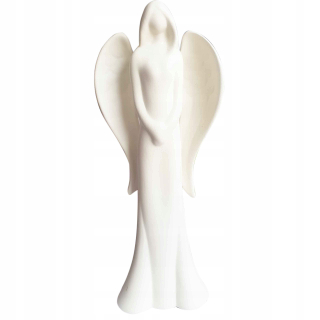 Keramická figúrka ANJEL MATNÁ BIELA 30cm M